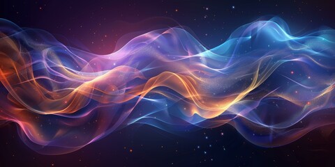 Obraz premium Abstract Colorful Flowing Lines