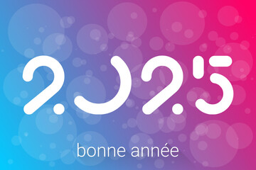 Obraz premium Bonne année - meilleurs vœux 2025 - vecteur pour affiche, bannière, salutation et célébration du nouvel an 2025.