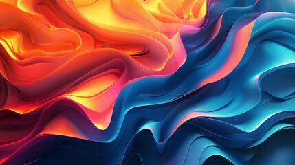 Obraz premium Abstract Colorful Wavy Design