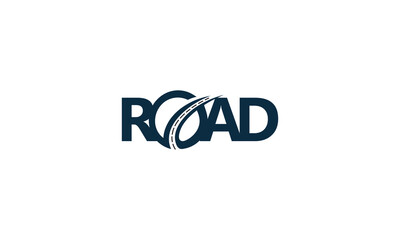 road logo vector template, road typography  logo design