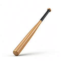 Wooden Baseball Bat Isolated on White Background