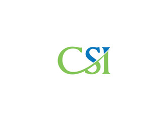 CSI logo design vector icon template with white background