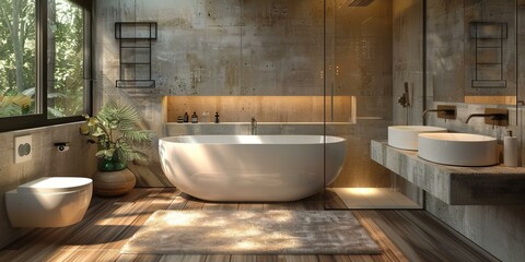 Modern Rustic Bathroom Interior Design