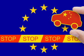 Electric car made in China. Europe Union duty for electric cars from China
