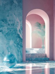 Pastel Marble Archway Interior Design