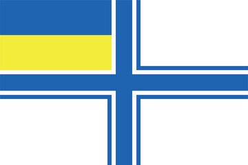 Obraz premium Naval Ensign of Ukraine