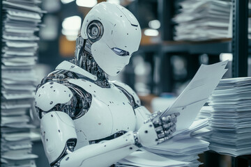 Robot sorting and analyzing documents