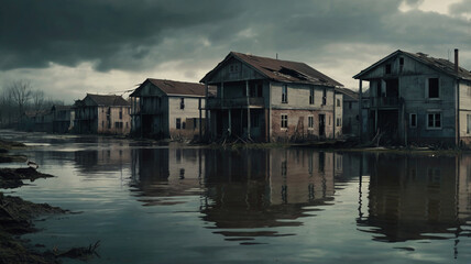 Obraz premium old house in the water