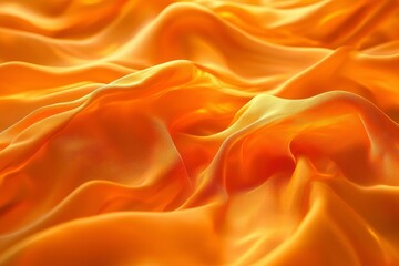 Obraz premium Abstract Orange Fabric with Soft Wavy Texture