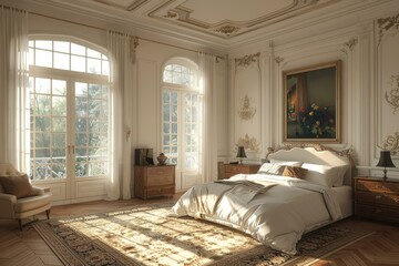 Elegant Bedroom Interior Design with Sunlight