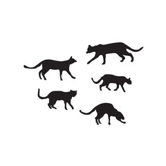 cat head logo silhouette vector