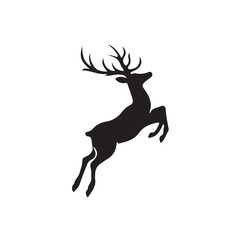 Deer logo silhouette vector