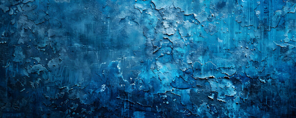 Fototapeta premium Blue grunge background, deep blue color, texture for design, banner template, high-resolution photo -