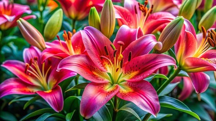 Vibrant Clip Art Lily Flower Design for Fresh Floral Illustrations and Creative Projects in Stunning Colors and Styles