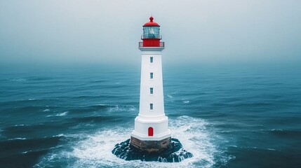 Fototapeta premium Lighthouse in the Ocean.