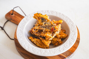 ゴボウの甘辛揚げ