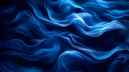 Obraz premium Abstract Blue Wavy Background Illustration