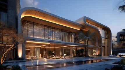 Obraz premium Modern Architectural Design of a Luxury House