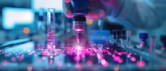 Close-up of Hands Using Precision Tools in Lab Setting