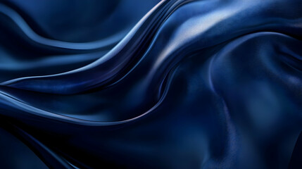 Obraz premium Abstract Blue Wavy Background - 3D Rendered Texture