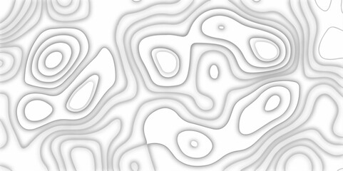 Abstract wavy line 3d paper cut white background. paper texture Imitation of a geographical map shades. Retro topographic map. Business concept. Cartography Background. Topographic map and landscape. 