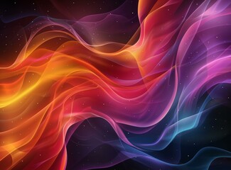 Abstract Colorful Flowing Lines