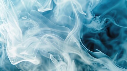 Obraz premium Abstract Swirling White Smoke on a Soft Blue Background,National Laminar Day
