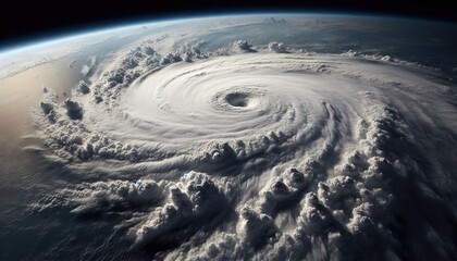 Hurricane clouds build up from space