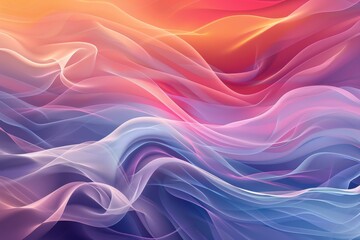 Abstract Colorful Flowing Lines