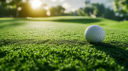 Golf Ball on Green Grass Photo