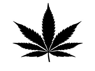 a black leaf silhouette