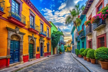 Obraz premium Vibrant Streets and Colorful Architecture of Guadalajara Showcasing Rich Cultural Heritage and Traditions