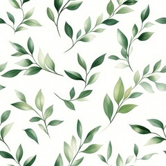 Leaves pattern, white background