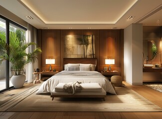 Modern Bedroom Interior Design Illustration