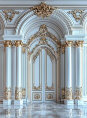 Fototapeta premium Elegant Interior Design with Ornate Architecture