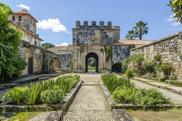 Fototapeta premium Explore the evolution of the Portuguese language from historical times to the present day
