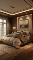 Luxurious Bedroom Interior Design Illustration