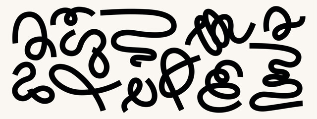 Set of Hand-Drawn modern Lines, doodle, scetch