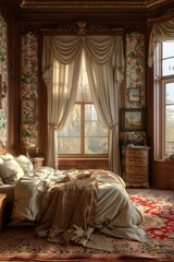 Elegant Antique Bedroom Interior Design