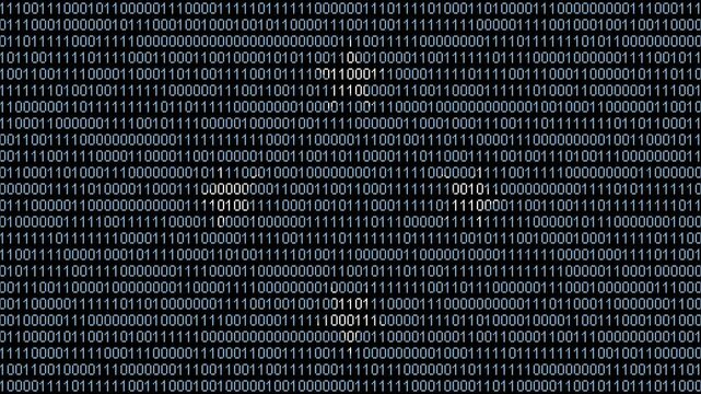 Binary code on flag of Micronesia Federated States. Program source code or Hacker concept on Micronesian flag. Micronesia digital technology security, hacking or programming