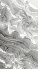 Obraz premium Abstract White Flowing Texture Design