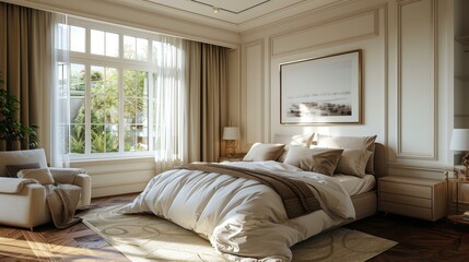 Fototapeta premium Elegant Bedroom Interior Design