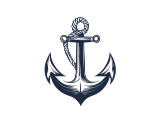 a anchor with a rope