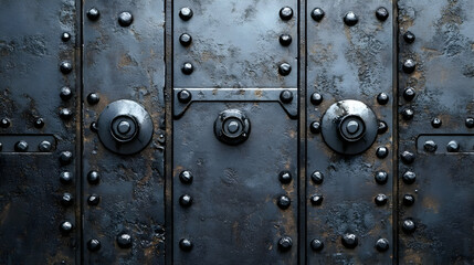 Fototapeta premium Rusted Metal Texture with Rivets - 3D Illustration