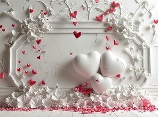 Romantic Valentines Day Decor Illustration