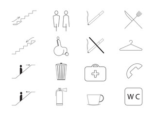 Signs and pointers. Label. Icons button set. Social networks. Illustration