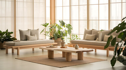 Minimalist Japandi Living Room Design