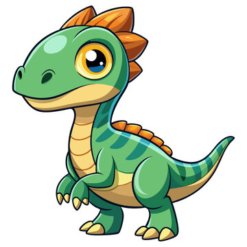 recommend clip art: cute parasaurolophus dinosaur cartoon isolated on background