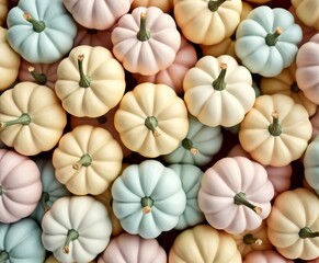 Fall background, pastel shades pumpkins, autumn backdrop, thanksgiving decor, halloween texture
