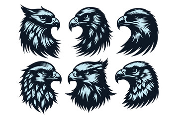 Hawks in Flight Stunning Vector Art Set
Predatory Elegance  A Hawk Illustration Collection